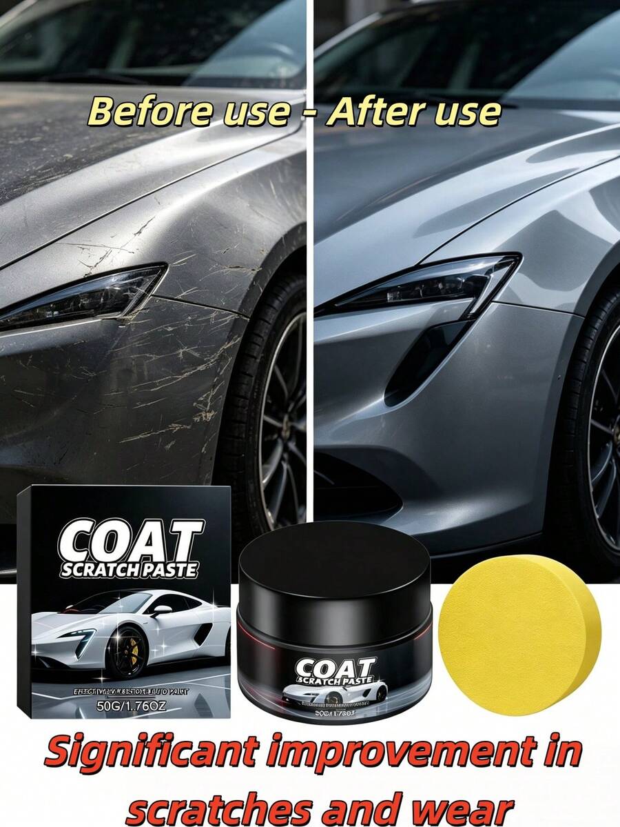 Paint Scratch Care Cream, Easily Remove Small Car Surface Defects. Apply Scratch Repair Cream On The Car Body To Restore Deep And Shallow Scratches Without Damaging The Original Paint Surface, Perfect For Repairing Small Paint Defects