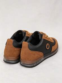 Sepatu Skate Pria Model Low-Top Bertali, Gaya, Sol Karet Tahan Aus, Cocok Untuk Pemakaian Sehari-hari dan Aktivitas Lari dan Kebugaran - Coklat - View 6