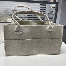 33cm X 23cm X 18cm 羊毛氈材質嬰兒尿布托特包 2MM厚媽媽手提包 嬰兒羊毛氈尿布/奶瓶/奶粉收納袋 - 彩色 - 查看 10