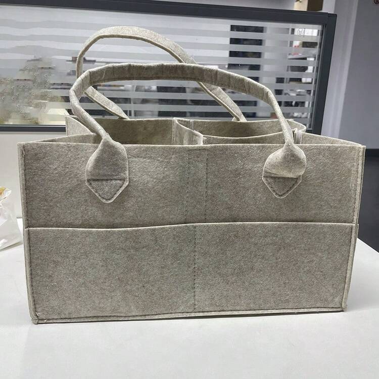33cm X 23cm X 18cm 羊毛氈材質嬰兒尿布托特包 2MM厚媽媽手提包 嬰兒羊毛氈尿布/奶瓶/奶粉收納袋 - 彩色 - 查看 10