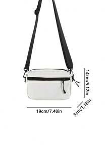Summer Casual Versatile Small Bag, New Nylon Cloth Bag, Lightweight Mini Crossbody Phone Bag - White - View 2