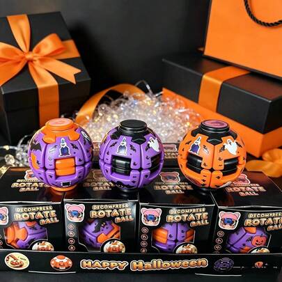 1 buah Mainan Penghilang Stres Bertema Halloween Bentuk Hantu Lucu untuk Liburan, Hadiah Mainan Penghilang Stres, Warna Acak