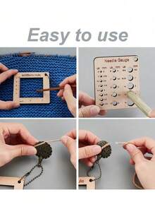 Knitting And Crochet Travel Kit, Portable Multi-Functional Knitting Measuring Ruler, Hand Knitting Tools Suitable For Knitting, Crochet, And Sewing, Can Be Used For DIY Sweaters, Scarves, Hats, And Handmade Home Crafts. - Multi-color - View 8