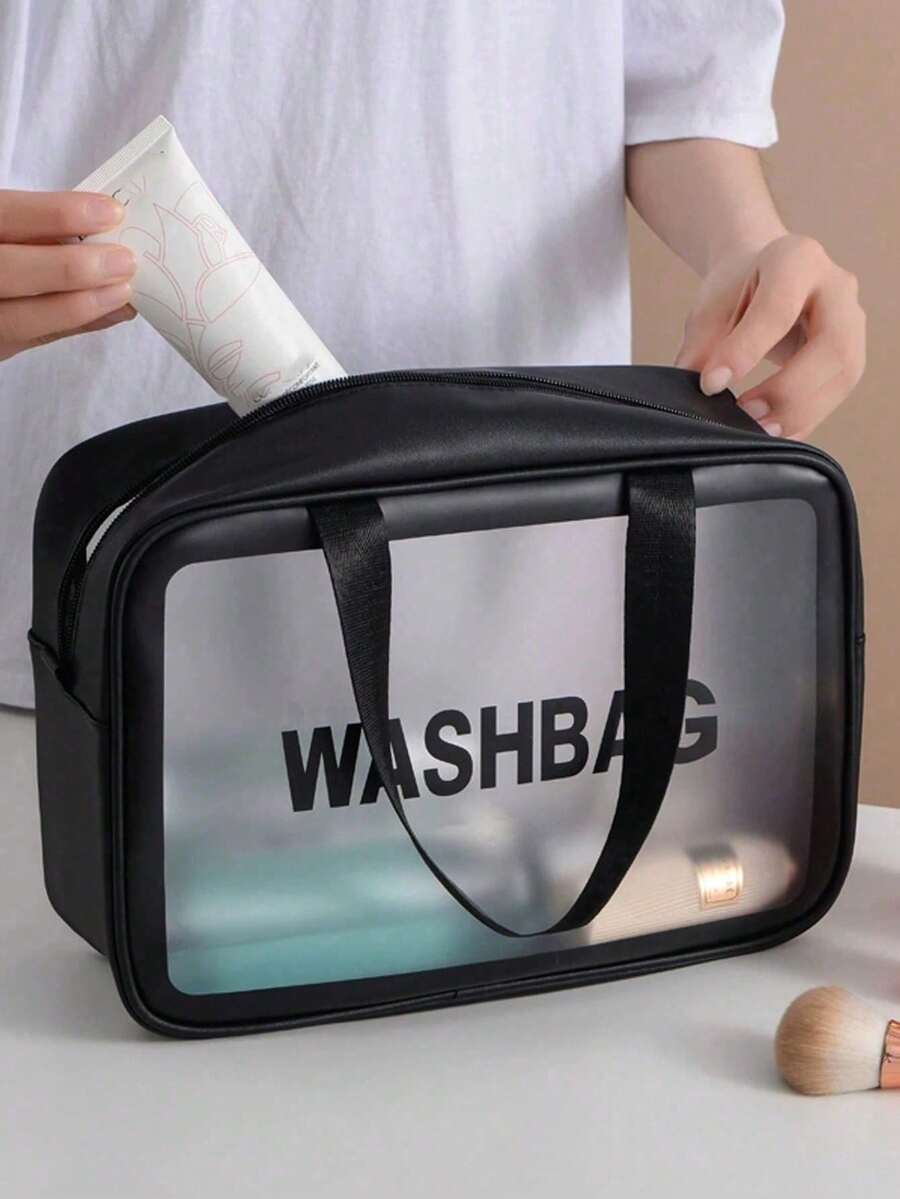 3 peças/1 peça Bolsa de Maquiagem de Viagem à Prova d'Água em PVC, Bolsa de Armazenamento de Pincéis de Maquiagem, Bolsa Organizadora de Cosméticos, Bolsa de Higiene Pessoal, Adequada para Férias e Uso no Verão, Bolsa de Maquiagem Transparente, Bolsa de Praia, Bolsa de Bagagem Multifuncional, Bolsa de Higiene Pessoal de Praia Essencial para Férias