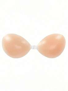 1pc Women's Invisible Strapless Adhesive Bra, Suitable For Spaghetti Strap Dresses And Wedding Dresses, Lightweight Invisible Bra For Wedding Photos, Formal Wear And Travel Vacation - Multicolor - View 13
