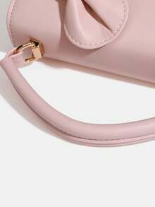 Autumn New Sweet Style Cat & Bow Pattern Handbag Crossbody Bag With Contrast Trim, Girly Design - Multicolor - View 6