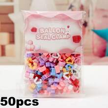 1/50/100Pcs Multicolor Plastic Balloon Sealing Clips, Time‑Saving Reusable Easy‑Lock Balloon Knot Fastener For Home Household Birthday Party Wedding Festival Celebration DIY Party Decoration Supplies - Balloon Clip - View 12