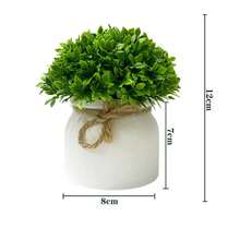 1/3pcs Mini Artificial Potted Plants, Realistic Faux Greenery Lawn Potted Plants, Small Fake Plant Decor, Suitable For Home Desktop, Office, Wedding Party Indoor Decoration - Multicolor - View 10