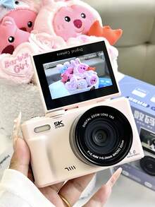 5K UHD Vlogging Camera[2 Rechargeable Batteries + 32GB Memory Card] 72MP Auto Focus Digital Camera With 3-Inch Flip Screen, WiFi, 18x Zoom, 1150mAh Battery, Perfect For Bloggers And Content Creators, Ideal For Travel And Social Media, Easter And Birthday Gift - View 5