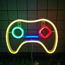 1 قطعة ديكور حائط نيون على شكل وحدة تحكم ألعاب LED، يعمل بالبطارية و USB، إضاءة أجواء غرفة الألعاب، ديكور المنزل وغرفة النوم لأعياد الميلاد والمهرجانات ومشاهد الحفلات - لوحة الألعاب ضوء النيون - مشاهدة 13
