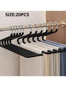 10/20pcs Home Multi-Functional Goose-Shaped Pants Hangers, Thickened Metal Non-Slip Pants Rack, Wardrobe Organizer Storage Pants Hanger - Multicolor - View 9