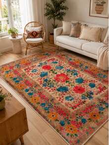 Livingroom Carpet Made In Turkey Soft Touch Machine Washable - Red Violet - View 2