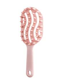 1/2Pcs Long Handle Scalp Care Massage Comb,Hollow Coarse Tooth Design,Wet And Dry Use, Suitable For Nail Art And Applying Care Products(Random Color) - Multicolor - View 17