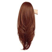 Clip-In Ponytail Extension 24 Inch Long Wavy Multi-Layer Clip-In Ponytail Hair Piece High Ponytail Soft Hair Piece For Women Deep Ginger - Multicolor - View 4