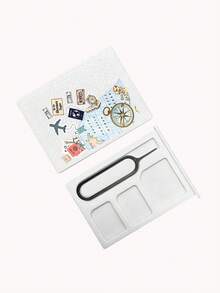 SIM Card Holder, Portable Mobile Phone SIM Card Ejector Tool, Multi-Functional TF Memory Card Protector And Organizer, Suitable For Business Trips And Travel, Compact And Anti-Loss Card Storage, Ideal For Students And Travelers. - Multicolor - View 13