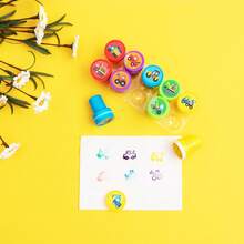 5/10pcs Car Themed Stamps, Including Garbage Truck Stamp, Construction Vehicle Self-Inking Dump Truck Plastic Stamps, Suitable For Children - Multicolor - View 7
