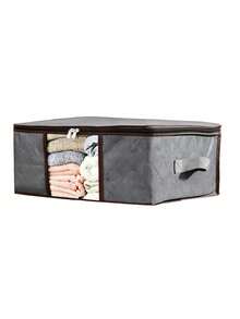 8 Tas Penyimpanan Lipat Besar dengan Jendela Transparan dan Pegangan, Cocok untuk Pakaian, Selimut, Karpet, Hadiah, Mainan, Tas Penyimpanan Hemat Ruang untuk Kamar Tidur, Rumah, Lemari, Lemari Pakaian - Grey - View 10