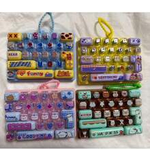 1pc Mood Supply Station Stress Relief 26-Key Keyboard Button Dopamine Color Fingertip Press Toy Pendant, Stress Relief Gift, Birthday Gift, Random Lanyard Color - Multicolor - View 9