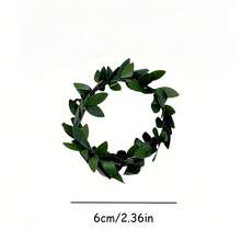100pcs 60pcs 24PCS 20pcs 12pcs 8pcs 6pcs 4pcs 2pcs Artificial Vine Napkin Rings PVC Leaf Metal Wire Evergreen Green Leaf Wreath Napkin Rings, Decorative Napkin Rings, Suitable For Birthday, Farm, Wedding, Restaurant, Hotel, Valentine's Day, Banquet, Buffet Table Decoration, Party Supplies, Home Kitchen Dining Table Decoration - Green - View 13
