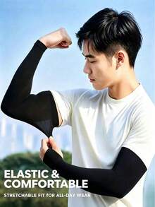 Lengan Pelindung Ganda 1/2/3, Dengan Fungsi Perlindungan Matahari UPF50+, Dilengkapi Lubang Jempol, Elastis dan Bernapas, Cocok untuk Mengemudi, Bersepeda, dan Aktivitas Luar Ruangan. Tersedia untuk Pria dan Wanita. - MultiWarna - View 4