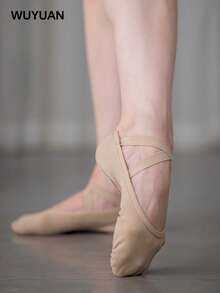 Wuyuan 4-Way Stretch Canvas Ballet Shoes With Lining, Single Elastic Strap, 3 Ways To Wear, No Drawstring Design - Khaki - View 10