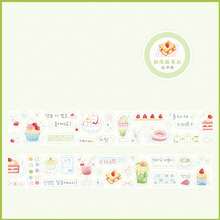 1pc Misty Thin Washi Tape Salt-Style Scrapbooking Collage Dessert Handmade Stamp Decorative Tape - Multicolor - View 12
