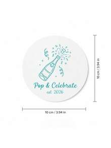 Personalized Name And Year Coaster, Custom Text Drink Coaster With Line Art Party Design, Custom Beverage Coaster, Birthday Party Table Decor, Celebration Drink Mat, Coffee Coaster, Birthday Gift For Friends, Family, Party Hosts And Guests. - Multicolor - View 79