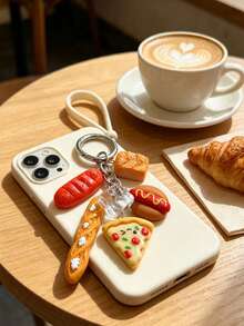 Bread Sausage Hot Dog Pizza Pendant Keychain, Personalized Fashion Versatile Bag Charm, Car Key Chain Pendant - Multicolor - View 2