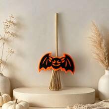 Halloween Christmas Mini Witch Broom Decor, Pumpkin Bat Ghost Miniature Broom, Suitable For Dollhouse Desktop Stationery DIY Scene Handmade Ornament - Halloween - View 10