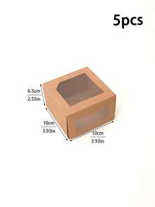 5pcs/10pcs 6*6*5in Wavy Window Macaron Packaging Box, Large White Cardboard New Bridesmaid Gift Candy Gift Box With Window Wavy Edge Pastry Box, Pastries, Chocolates, Cookies, Pies, Dessert Packaging Box, Suitable For Birthdays, Parties, Weddings - View 16
