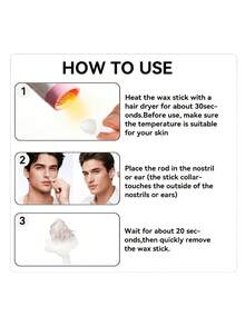 5pcs Disposable Nose Wax Sticks, Individually Wrapped Round Head Nose Hair Trimmer, Suitable For Men And Women - White - View 6