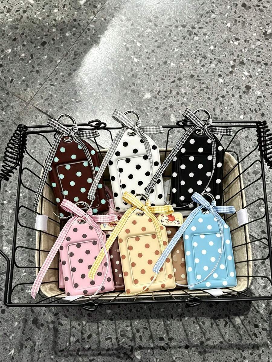 Wave Point ID Card Holder, Bow Tie Card Bag; With Card Slot. Suitable For Id Documents, Bank Cards. Essential For Returning To School, Holiday Gifts