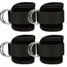 1/2pcs Ankle Strap Resistance Band With D-Ring, Adjustable Elastic Ankle Cuff For Home, Gym And Leg Training - Multicolor - View 2