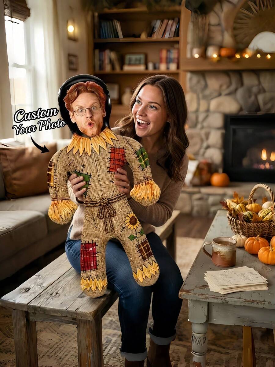 1pc Personalized Inflatable Blow-Up Doll, Customizable Photo, Suitable For Bachelor Party, Wedding, Birthday, Anniversary, Halloween And Other Special Occasions