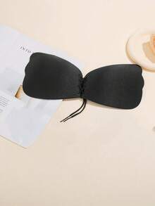 1/2pcs Plus Size Invisible Push-Up Bra, Strapless Backless Self-Adhesive Side Wing Design, Drawstring Deep V Push-Up Effect - Multicolor - View 15