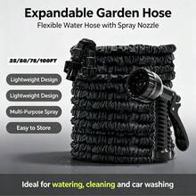 25/50/75/100ft - Expandable Magic Hose With 7 Spray Functions, Water Gun And High-Pressure Car Wash Function, Essential Pet Bathing Tool | Multi-Functional Pet Supplies | Adjustable Nozzle - Multicolor - View 1