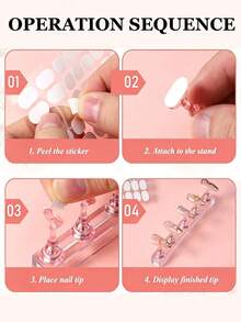 200 /1000 Pieces Of Nail Stand Stickers, Nail Tape, Suitable For Sticking On Nails, Suitable For Nail Art Practice And Display, Wearing Nail Tools And Materials, Clay Nail Art Tools - Multicolor - View 5
