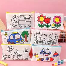 10PCS Colorable Pencil Pouches, Gift Bags, DIY Coin Purse Making: Perfect For Easter, Halloween, Christmas Crayon Party Bags, Small Gifts And Home Decor - No Battery Required - Random Color Styles - Multicolor - View 1