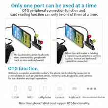 5合1多功能USB 2.0讀卡機，Type C/USB/Micro USB/TF/SD記憶卡迷你讀卡器OTG轉接頭，適用於行動裝置 - 黑色 - 查看 10