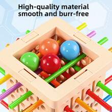 Don't Let The Ball Fall! Exciting Stick Pulling Tabletop Game For Family Game Night | Fun Multiplayer Party Game For Kids And Adults | Develops Logical Thinking And Fine Motor Skills - Multicolor - View 7