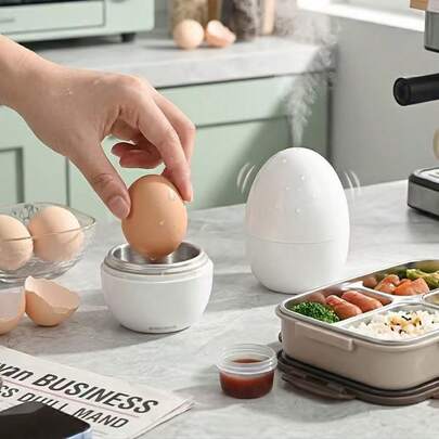 Microwave Egg Cooker | Portable Aluminum Egg Shaped Steamer, Creative Egg Boiling Cup, Can Cook Soft/Hard Eggs, Perfect For Fitness Enthusiasts, Offices, School Dormitories, Kitchen Gadgets