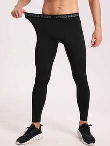 Summer Workout Men's Basketball Compression Leggings Fitness Apparel High Elasticity Quick-Drying Running Sportswear Basketball Tights For Training Black Spring - Black - View 13
