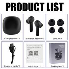 Electronics, 100+ Languages Real Time Translator Earbuds, Travel Business Study Abroad, Travelers Students Professionals, Translator Earbuds 4 Modes, 98% Accuracy 0.5s Offline Translation Bluetooth 5.3 HIFI - View 11