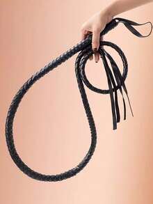 Riding Practice Leather Horse Whip Party Performance Prop; Riding Practice Horse Whip; Party Performance Whip 185cm/72.83in, Solid Horse Whip 1pc. - Multicolor - View 5