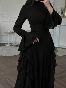 Women Long Dresses - Black - View 3