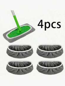 1/2/4pcs Reusable Mop Pads, Dual-Use Flat Mop Pads For Dry And Wet Cleaning, Washable, Suitable For Hardwood Floor Cleaning: Suitable For Dry And Wet Cleaning, Compatible With Most Flat Mops, Mop Head Not Included - Upgraded Version - View 9