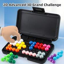 [Brain Upgrade]Smart Magic Beads 3D Puzzle | Geometric Physics Educational Toy | STEM Teaching Aid + Plastic Storage Box | Portable Stress Relief Desktop Toy - Multicolor - View 5