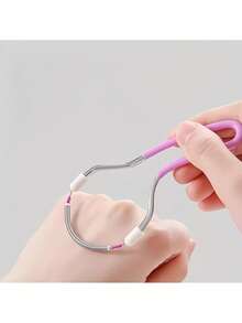 4pcs Women's Facial Hair Removal Kit, Pink Epilator With 3 Nose Hair Trimmers, Gentle Spring Depilation Tools, Reusable Portable Beauty Grooming Set, Skin-Friendly Manual Epilator - Upgraded Version - View 7