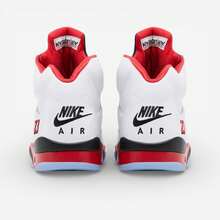 Jordan 5 Retro Fire Red Black Tongue (2025) - Red - View 4