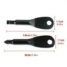 2pcs Screwdriver Set, 2-In-1 Mini Keychain Screwdriver Flat Head & Pocket Key Ring Tool For Glasses And Watch Repair - Screwdriver - View 7